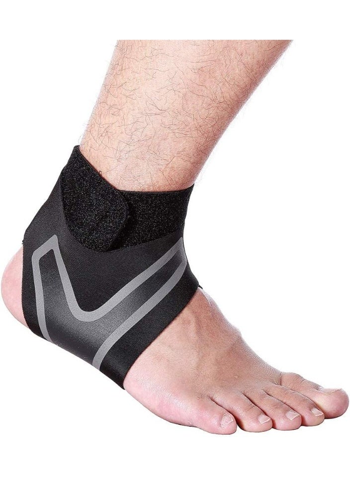 1 Pair Ankle Support Brace, Breathable Neoprene Sleeve, Adjustable Wrap for Men and Women, Elastic Sprain Foot Sleeve for Sports Protect, Plantar Fasciitis, Achilles tendonitis, Recovery（L） - Image 2